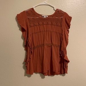 American Eagle Flutter Sleeve Top